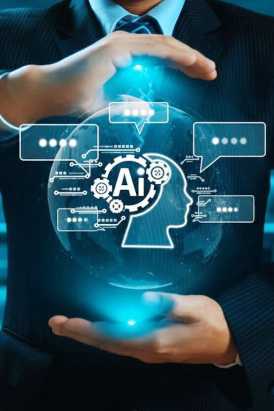 ブランドの「人格」を持つAIが、企業の広報・マーケティング活動を自動化するイメージ