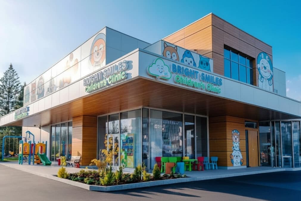 未来の医療IT基盤が埋め込まれた、先進的なクリニックのイメージ