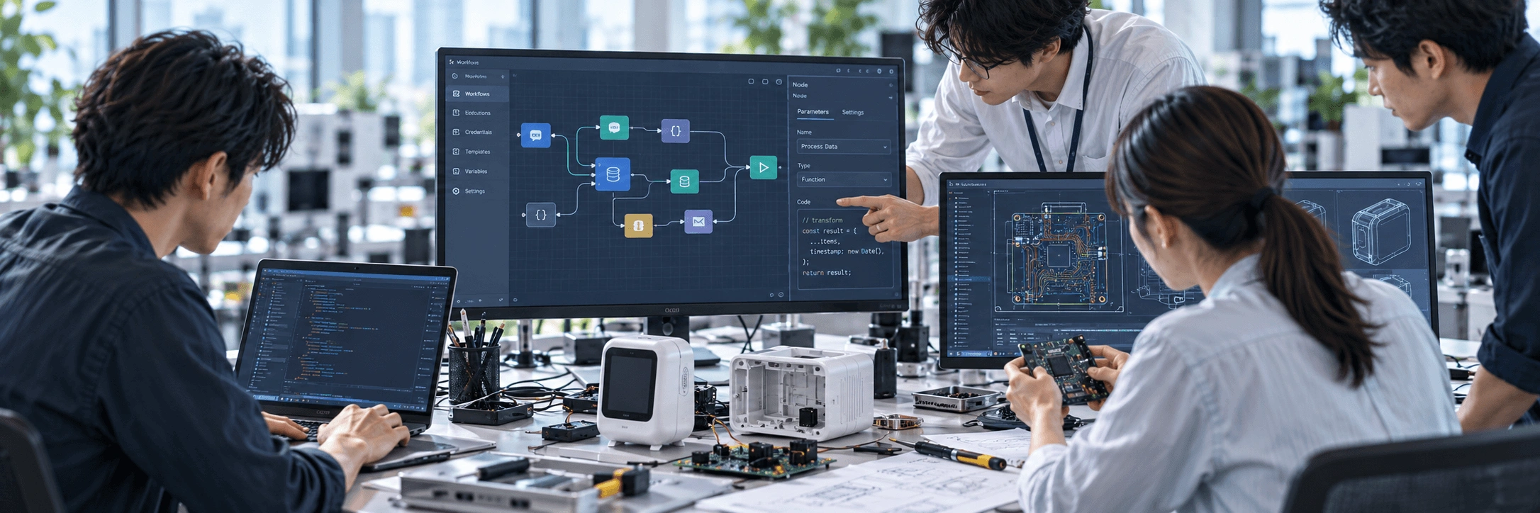 ワークフロー開発と基板設計を並行して進める実装現場