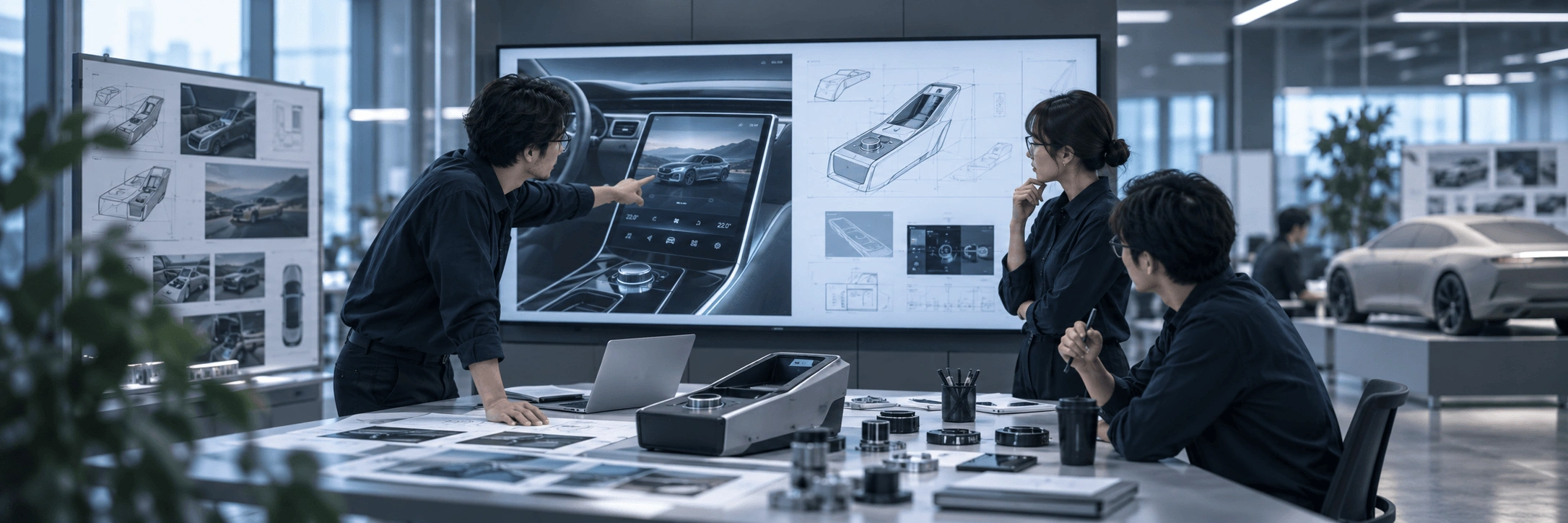 R&Dで車載HMIの構想と試作範囲を整理するデザインレビュー