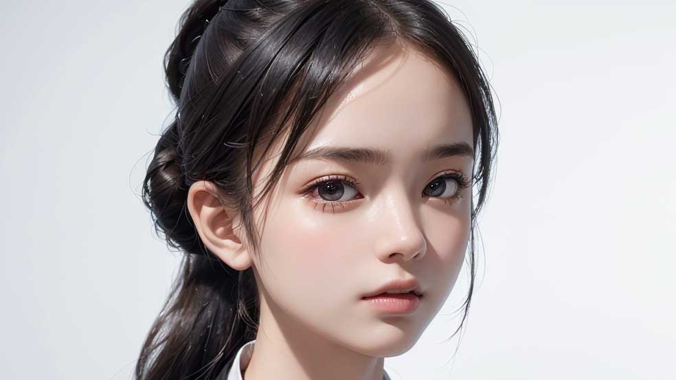 高品質なレタッチで仕上げられたAI受付嬢のキービジュアル