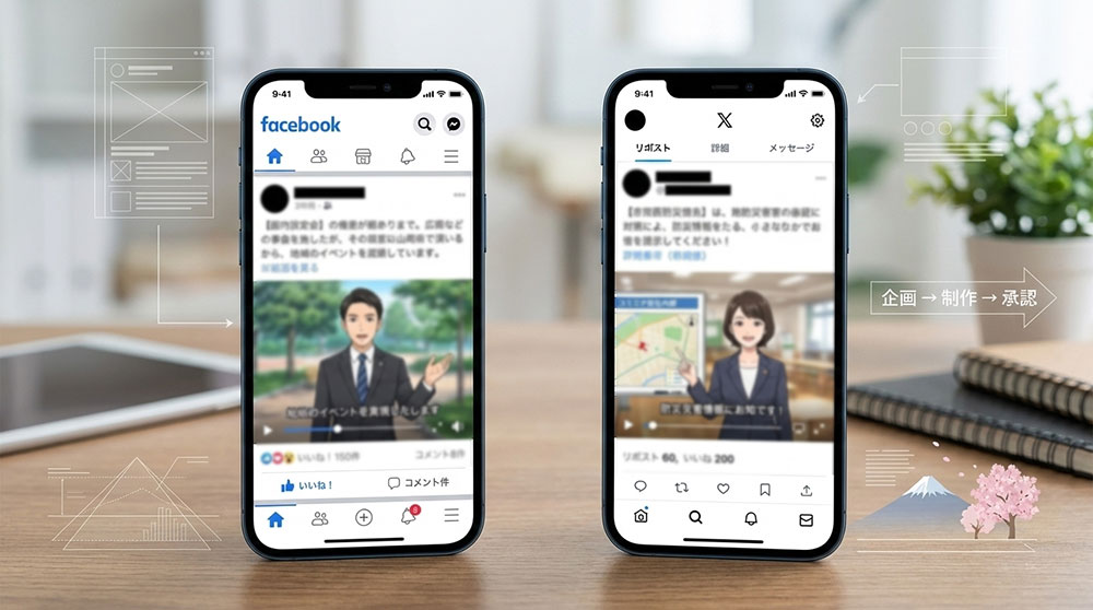 匿名実績：公職・地域向けSNS運用のイメージ
